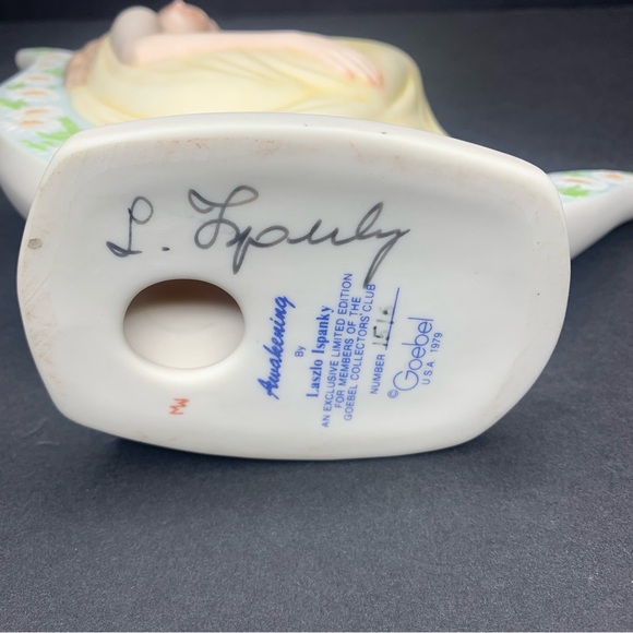 Goebel Vintage Figure Awakening Limited Edition Artist Signature Laszlo Ispanky - Picture 4 of 5